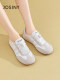 ZhuoShini 2025 new summer thin German training shoes for women candy color college style puff shoes flat white shoes for women