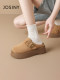 Zhuoshini genuine leather thick-soled Birkenstock shoes for women in summer wear 2025 new one-legged half-mopping breathable slippers