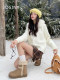 ZhuoSini Snow Boots for Women in Winter Plush Thick Sole Warm 2025 New Two-Wear Lamb Wool Cotton Shoes Mid-Tube Boots