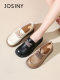 Zhuosini flat-soled retro leather shoes for women 2025 new spring white jk uniform thick sole women's shoes soft sole single shoes