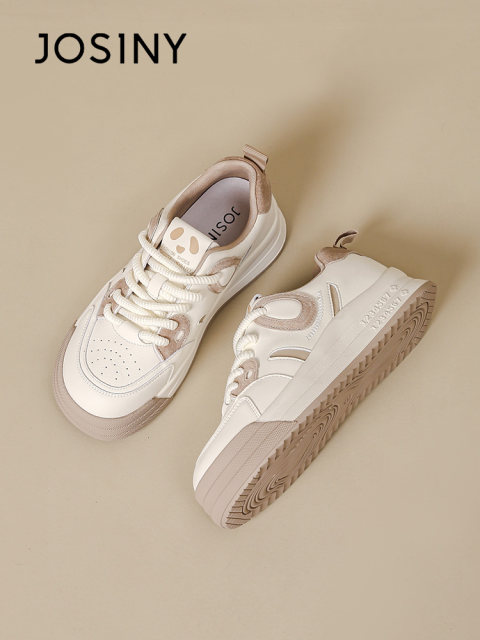 Zhuosini flat white shoes for women 2025 spring new versatile casual ugly cute board shoes heightened soft sole women's shoes