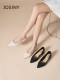 ZhuoSini French single shoes for women 2025 early spring new thick heel women's shoes British style flat shoes women's low heel high heels