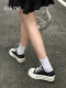 Zhuosini low top sponge cake thick-soled canvas shoes for women 2025 spring and summer new women's shoes sports shoes casual shoes