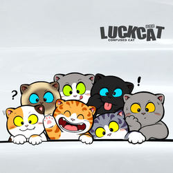 Lucky Cat Car Sticker Funny Cat Car Decal Rear Window Body Sticker Electric Vehicle Motorcycle Decorative Sticker