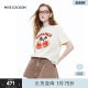 MISS COCOON white pure cotton short-sleeved 2025 summer new iron diamond pattern round neck inner T-shirt
