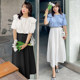 200Jin [Jin equals 0.5 kg] Large size women's skirt 2025 summer new product fat mm high waist versatile slim pleated short skirt umbrella skirt