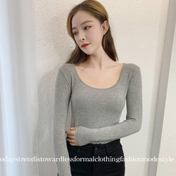 Spring And Autumn Modal Long-sleeved Women's Bottoming Shirt