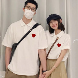 Polo Shirts for Couples, Summer Wear, Wedding Registration Photos, 2026 New Niche Short-Sleeved T-Shirts, Internet Celebrity Outfits
