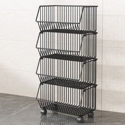 Multi-Layer Vegetable and Fruit Storage Rack, Floor-Standing, for Toys, Household Use, Corner Countertop Storage Rack, Kitchen Storage Rack