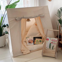 Korean-Style Children's Tent Indoor Triangular Playhouse for Boys and Girls, Home Toy House, Small House Castle, Thickened Canvas