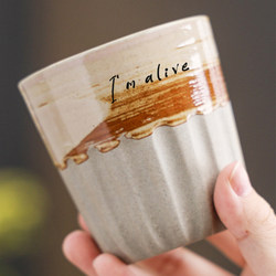 Creative Handmade Rustic Ceramic Coffee Cup, Vintage Japanese-Style Ceramic Cup, Aesthetically Pleasing Mug, Small Hedgehog Light Luxury Coffee Cup