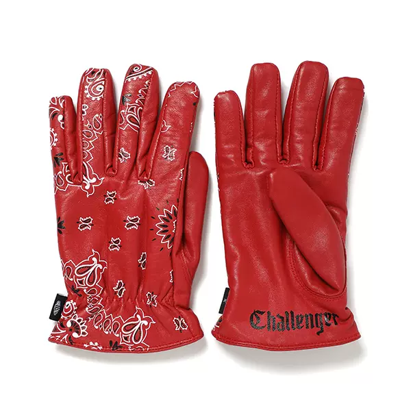 CHALLENGER BANDANA LEATHER GLOVE 腰果花羊革手套男款-Taobao