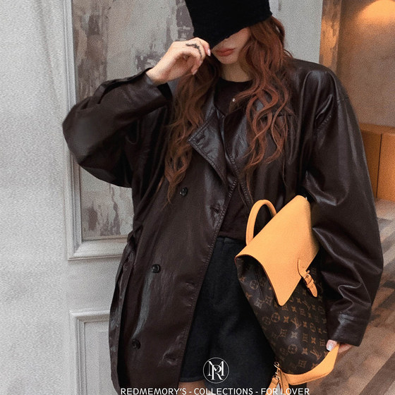 
REDMEMORY, a new western store, imported black technology, micron level armor, oily waxy paper leather draping windbreaker