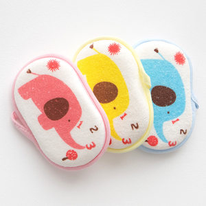 Baby bathing cotton baby bathing sponge children's bath towel bath ball bath scrubbing cartoon newborn sponge bath towel