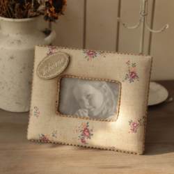 French-Style Cotton and Linen Photo Frame Ornaments for Desktop and Bedroom Decoration