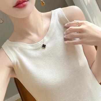 Round -neck suspender vest female summer sweater thin
