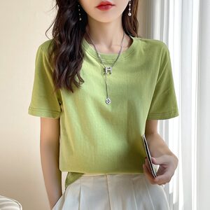 
200g Xinjiang heavyweight pure cotton round neck base T-shirt white short-sleeved vest loose solid color men and women half-sleeved top