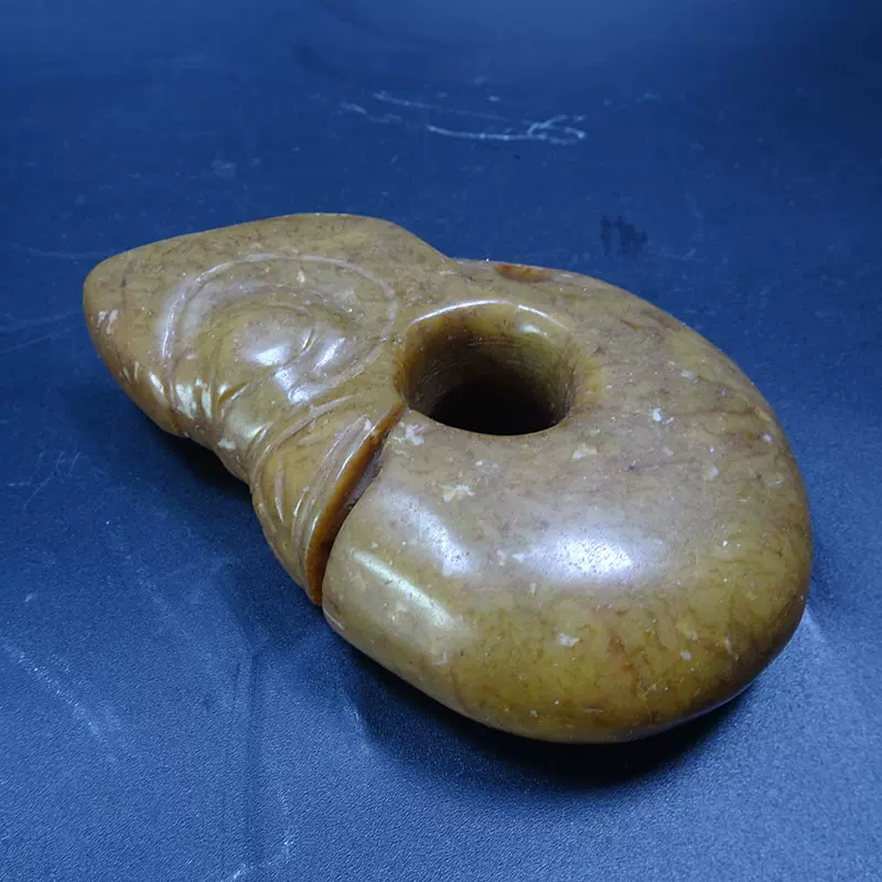 明・清代 古玉石 ・秘藏 【 和田玉 紅龍佩 】 收藏 時代物 中國文