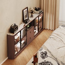 Medieval-Style Bedroom Tv Cabinet with Slate Top, High Floor-Standing Tv Side Cabinet, Integrated Storage Cabinet, Living Room Home Furniture