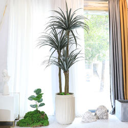 Simulated Yucca Tree Fake Plant Potted Large Indoor Artificial Green Plant Bonsai Decoration for Shopping Mall Living Room Floor-Standing Ornament