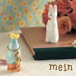 Zakka Japan Imported Cute Ceramic Ring Stand White Rabbit Series Cute Creative Ornament