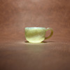 Tribute To 708090 Hetian Jade Green Smoke Purple Characteristic Small Teacup Wine Glass Study Room Elegant Play Ornament Handle Piece | Tribute 708090