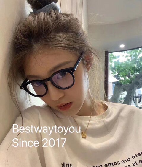 
Sea Tide TR black frame small and medium frame glasses optical frame BESTWAYTOU suitable for height number of glasses