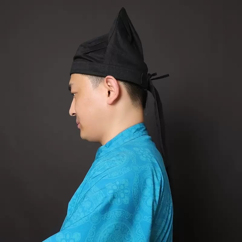 唐代书生帽幞头巾折上发冠圆领袍配饰头巾汉服帽子古装居士服饰帽-Taobao