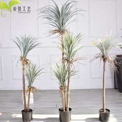 Nordic Style Fresh Dragon Blood Orchid Artificial Plant Tree Floor Decoration Home Arrangement Floral Arrangement Bonsai Display Window