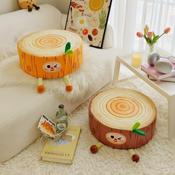 Tree Stump Floor Cushion for Bedroom and Living Room, Thickened Lazy Cushion for Balcony and Bay Window, Tatami Mat, Seat Cushion, Removable and Washable