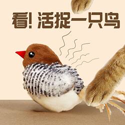 Cat Toy, a Self-Entertainment Device for Cats, Bird-Sounding, Realistic Chirping, Cat Teaser Wand, Scratch-Resistant and Bite-Resistant Pet Supplies