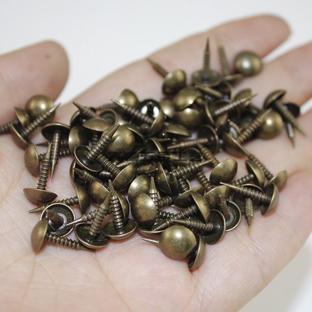 Threaded toothbrush nails, glossy nails, retro thread rivets, push pins ...