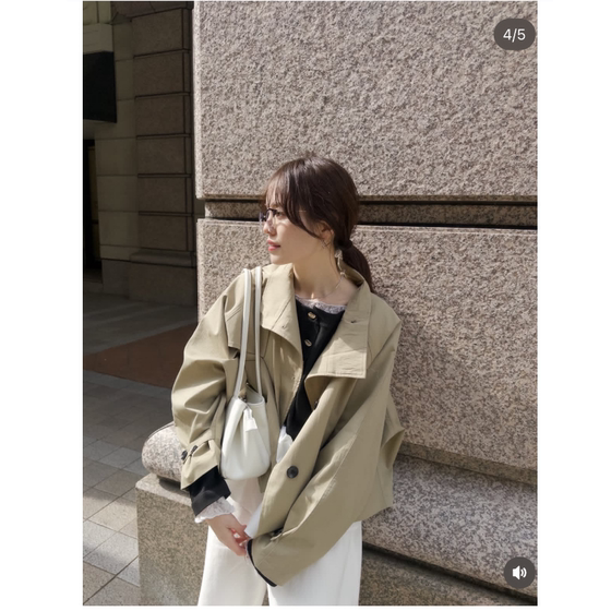 
my2026 spring and summer popular leather label stand collar cape style short windbreaker jacket