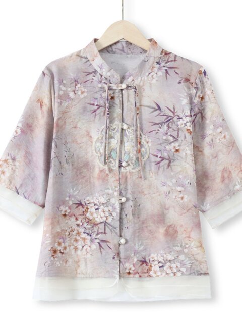 New Chinese Garden Style Knit Vest Top and Skirt - Suihan 岁寒三友