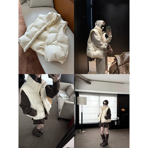 
superniniyy Anxin 95% white duck down milk puffy turtle-like down jacket down vest