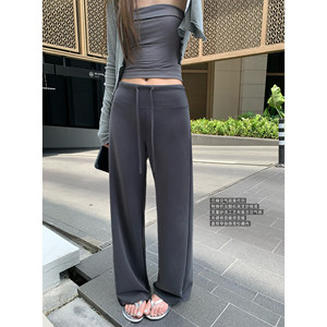 
'Lenzing Air Layer Yoga Pants' Lu series soft modal double sand washed narrow version slimming straight pants for women