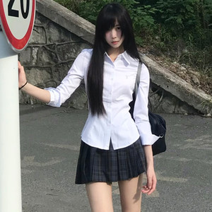 Huaqianzhu Original Xiaozhichuan Shirt School Supply-Sense Multicolor Waist Long Sleeve Short Sleeve JK Uniform Versatile Top