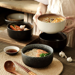 Creative Student Instant Noodle Bowl Japanese Tableware Set Large Ramen Bowl Ceramic Bowl High-End Noodle Bowl Soup Noodle Bowl