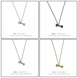 American Fitness Dumbbell Barbell Titanium Steel Men's Necklace Domineering Pendant Couple Creative Pendant Men's and Women's Birthday Gift