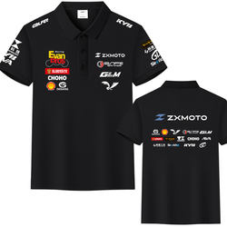 Zxmoto Zhang Xue Motorcycle Clothing Wsbk Event Ice Silk Cotton Polo Shirt Men's Store Staff Uniform Short-Sleeved T-Shirt