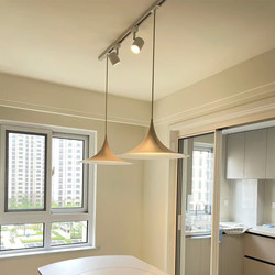 New Adjustable Pendant Light with Movable Track, Speaker, Restaurant Pendant Light, Bar Island Pendant Light, Study Lighting Fixtures