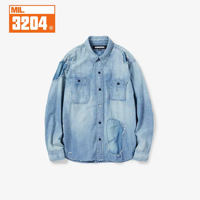 NEIGHBORHOOD シャンブレーシャツ　Lサイズ NEIGHBORHOOD ] ネイバーフッド 25SS CHAMBRAY SHIRT LS