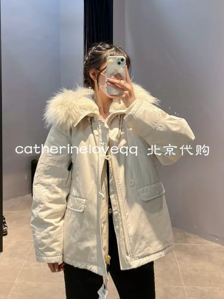 MOUSSY 国内代购 纯色N3B连帽宽松保暖棉服外套 028GAG30-5490-Taobao