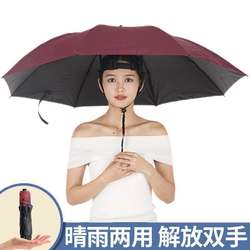 Extra-Large Umbrella Hat, Head-Mounted Umbrella for Sun Protection, Fishing Umbrella, Outdoor Tea-Picking Umbrella, Rainproof Bucket Hat Umbrella, Foldable