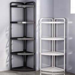 Japanese Bathroom Shelf, Floor-Standing Multi-Layer Triangular Toilet Storage Organizer, Bathroom Washbasin Rack