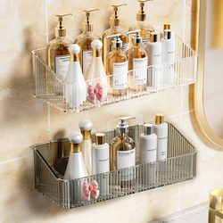 Bathroom Storage Rack, No-Drill Bathroom Sink Organizer, Toilet Wall-Mounted Storage Shelf