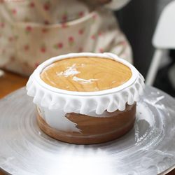 Korean-Style Practice Wooden Cake Dummy for Frosting, Wooden Practice Tool, Wooden Fake Cake Model