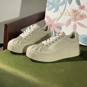 
Physical counter removal designer brand white shell toe thick-soled casual shoes women's lace-up versatile women's shoes 6827