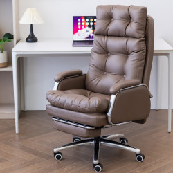 Boss Chair, Reclining Leather Office Chair, Comfortable for Long Sitting, Sofa Chair, Massage Office Chair, Home Computer Chair