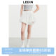 Lecho Asymmetrical Design White Short Skirt 25 Summer New Anti-Exposed Skirt Spliced ​​Lace A-line Skirt
